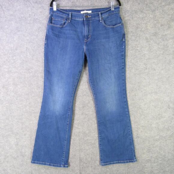 Levi's 515 Bootcut Jeans Womens 12 Medium Wash Denim Mid Rise 5-Pocket Zip Fly - Picture 1 of 9